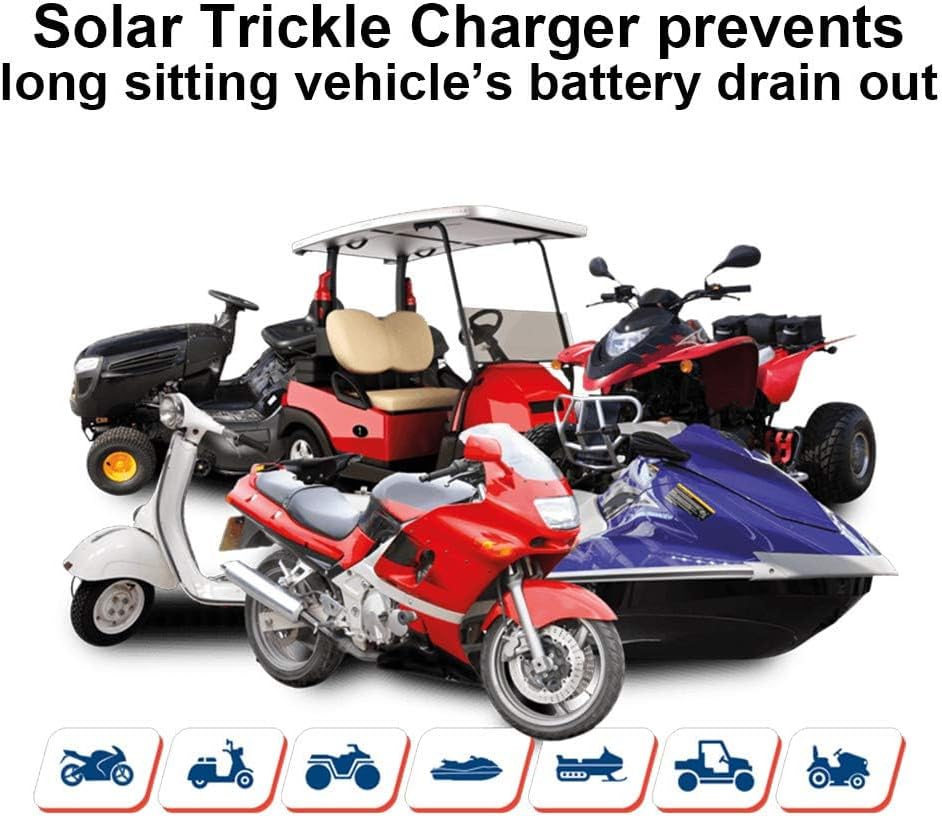 ECO-WORTHY 10W Solar Car Battery Charger Maintainer 12V Waterproof Portable Solar Trickle Charger for Car Truck Boat Lawn Mower RV Trailer Tractor ATV Utility Vehicle Battery - Image 2