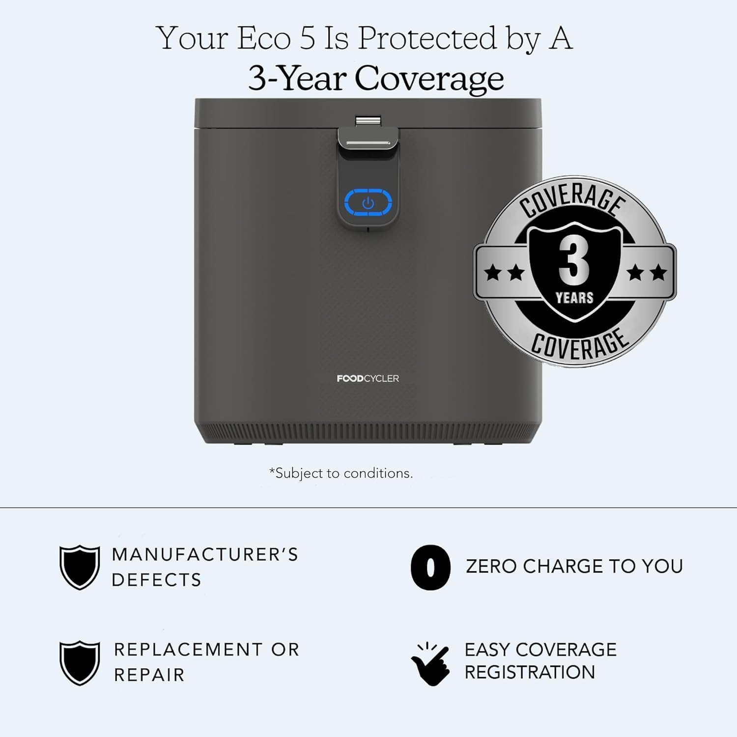 Food Cycler Eco 5 Award-Winning Kitchen Food Recycler | Indoor Composter Bin Alternative | Electric Countertop Food Disposer with Odorless 5L Indoor Food Waste Bin for Easy Waste Management | Grey - Image 8