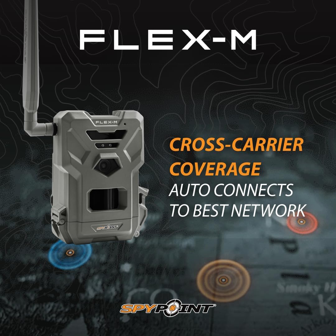 SPYPOINT Flex-M Twin Pack Cellular Trail Cameras - Best Hunting Accessories, No WiFi Needed, GPS, Night Vision, Dual-Sim LTE, IP65 Water-Resistant Game Camera, 28MP Photos, 720p Videos + Sound (2) - Image 8
