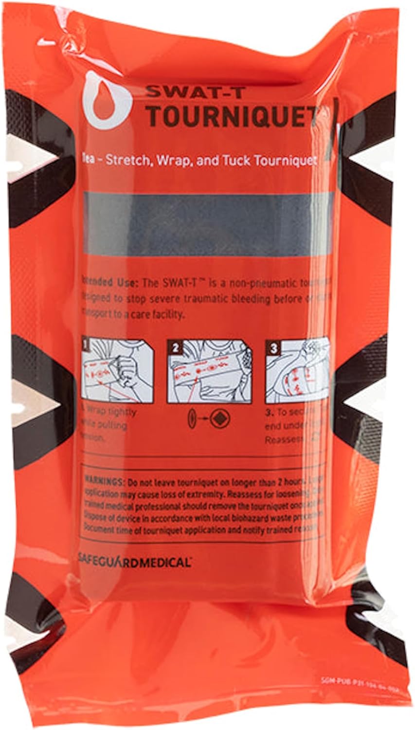 SWAT-T™ Tourniquet Black by Safeguard Medical, Emergency First Aid Equipment for Massive Hemorrhage Control, Made in The USA