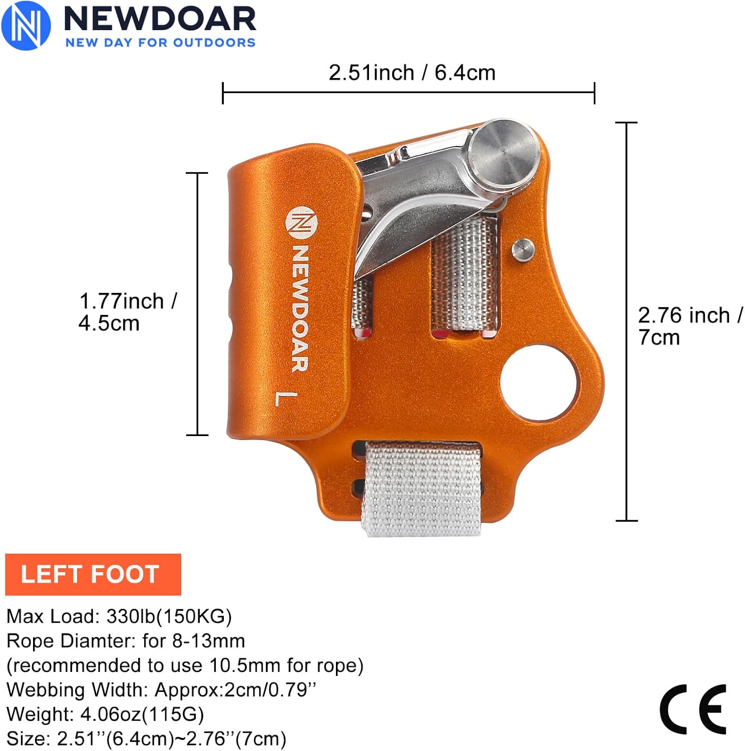 NewDoar Foot Ascender Riser Rock Climbing Mountaineering Equipment Climbing Device - Image 2