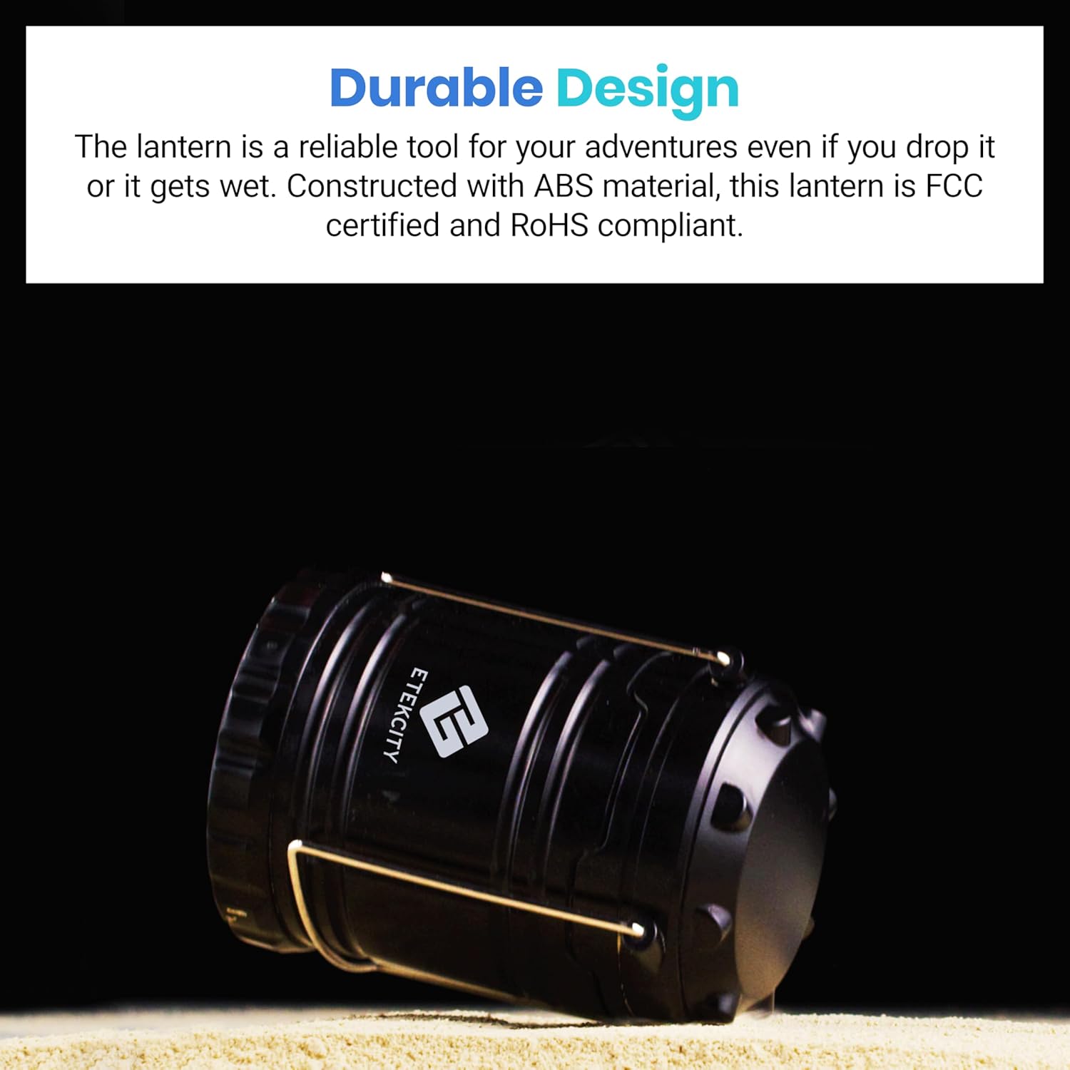 Etekcity Camping Lanterns for Power Outages 4 Pack, Flashlight for Camping Essentials, Survival Kit and Gear, Hurricane Preparedness Items, Emergency Led Battery Operated Lights, Black - Image 7
