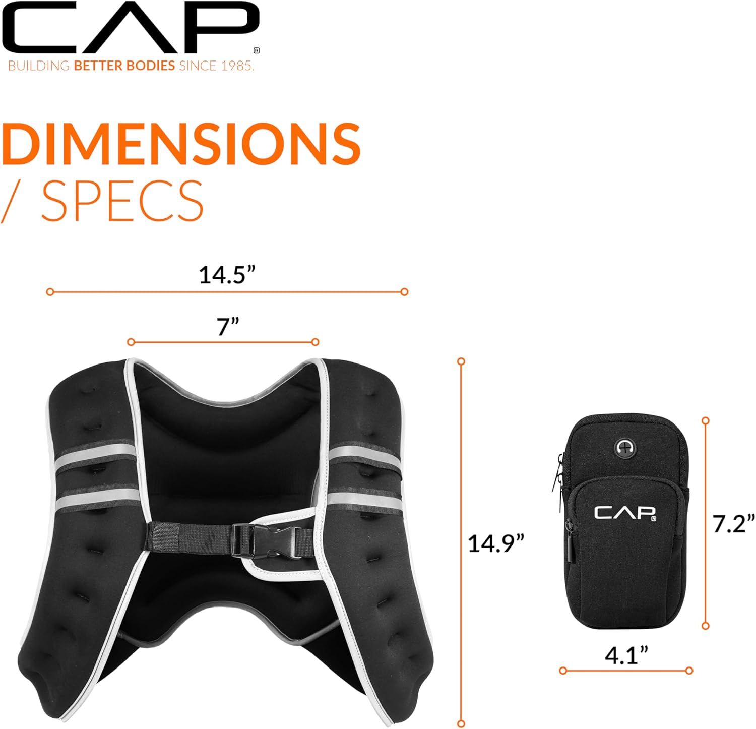 CAP Weighted Vest | 8lb -30lbs | Reflective Workout Vest for Walking, Running, Cardio, Strength Training | Multiple Colors - Image 5