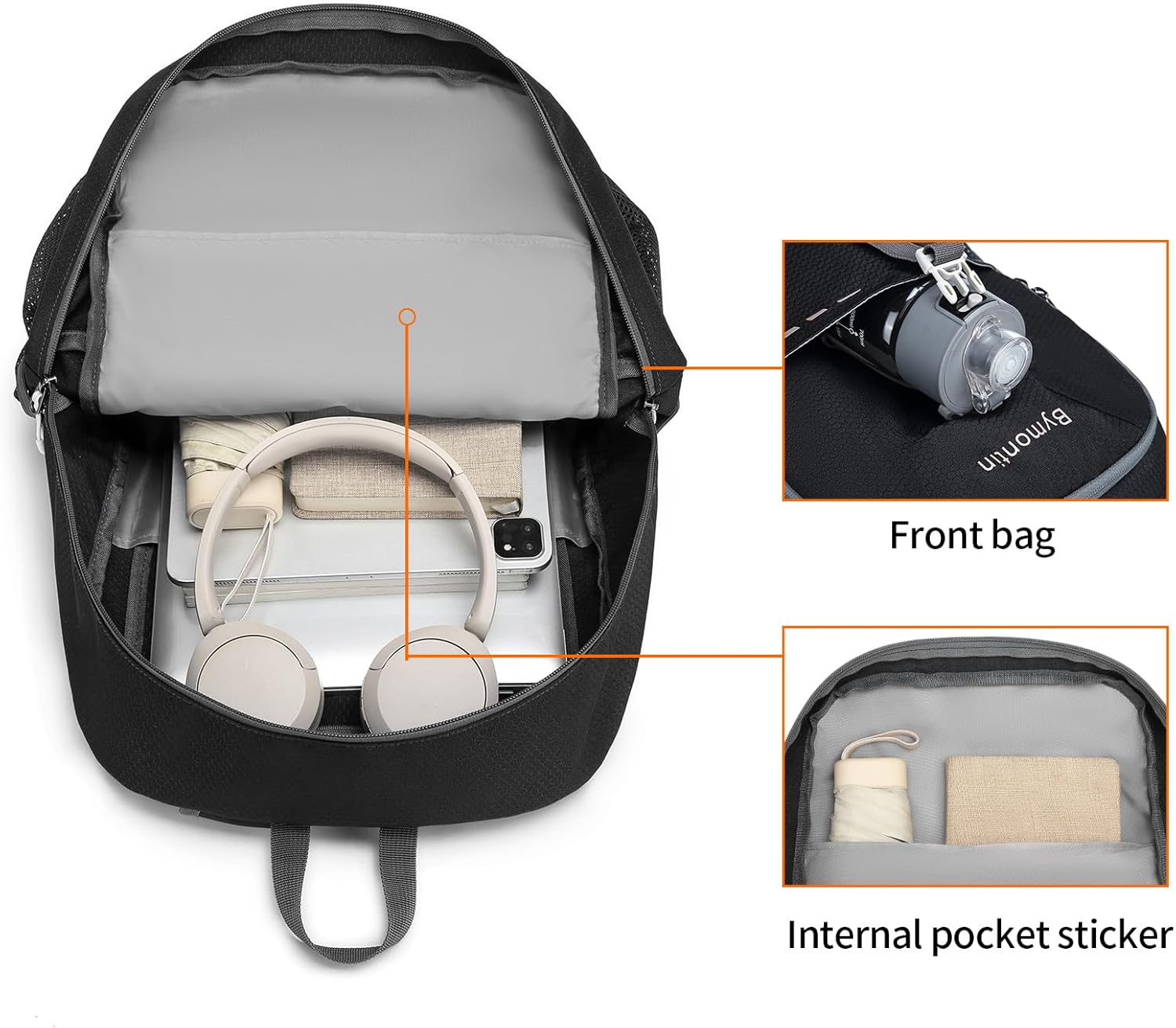 35L Lightweight Packable Backpack – Durable Foldable Daypack for Travel, Hiking, and Gym (Black) - Image 5
