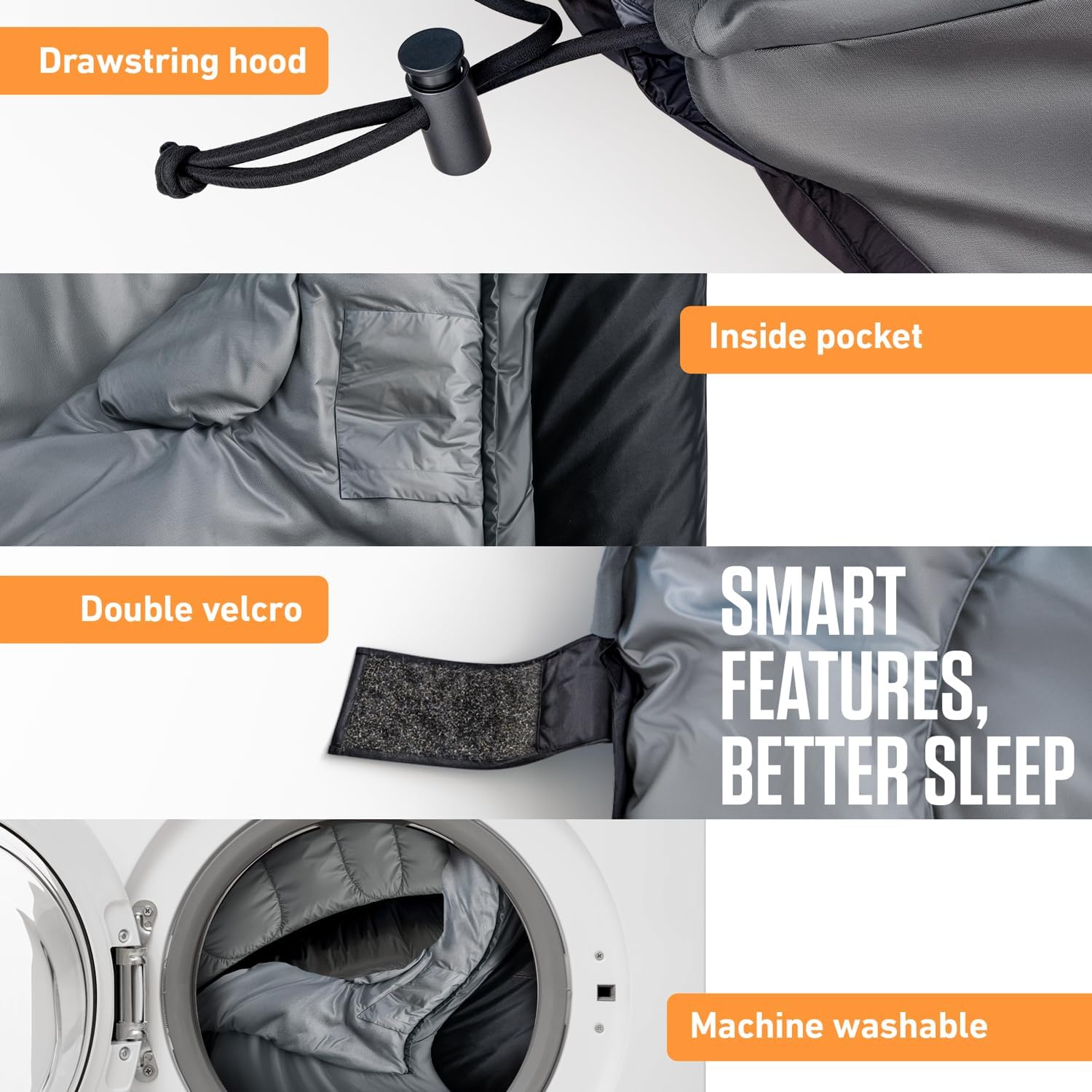 VENTURE 4TH Backpacking Sleeping Bag – XXL, Double and Single Sizes - Lightweight Warm & Cold Weather Sleeping Bags for Adults, Kids & Couples – Ideal for Hiking, Camping & Outdoor Adventures - Image 5