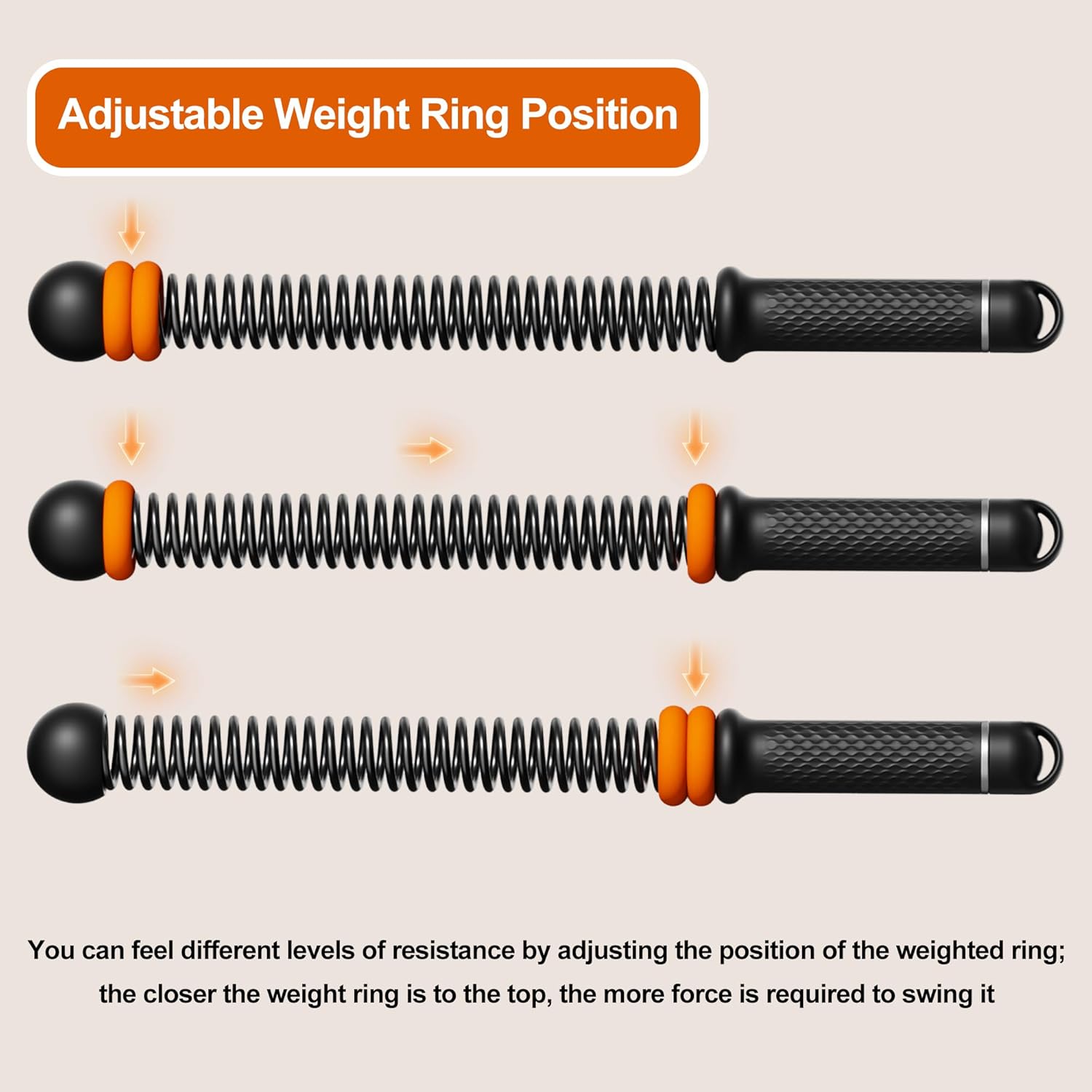 Adjustable Ropeless Battle Ropes, Portable Cordless Battle Ropes for Home Gym, Workout Equipment Exercise Rope for Low-Impact Workout, Strength & HIIT, for Men & Women (Black) - Image 9