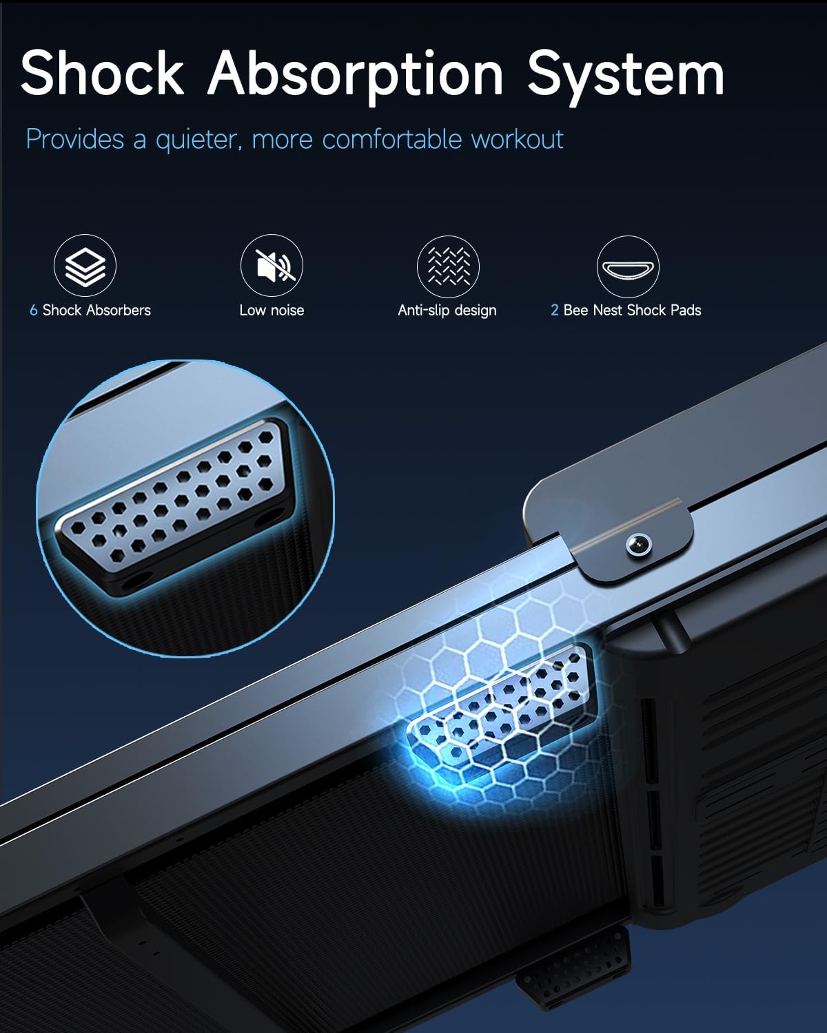 Walking Pad Treadmill for Home - Under Desk Treadmills Portable Mini Compact Walk Running Machine Pads Slim Lightweight Caminadora Eléctrica para Casa Office Small Spaces with Adjustable Speed Remote - Image 3