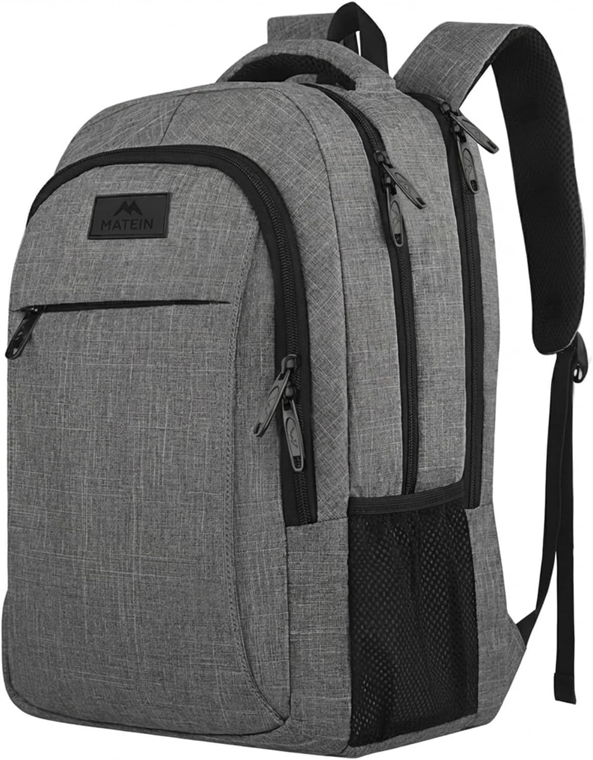 MATEIN Travel Laptop Backpack, Business Anti Theft Slim Sturdy Laptops Backpack Personal Item Bag, Water Resistant College School Computer Bag Gift for Men & Women Fits 15.6 Inch Notebook, Grey - Image 11
