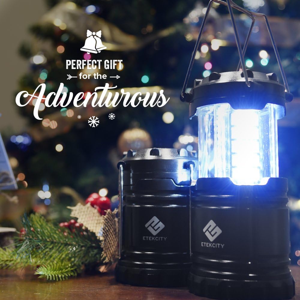 Etekcity Camping Lanterns for Power Outages 4 Pack, Flashlight for Camping Essentials, Survival Kit and Gear, Hurricane Preparedness Items, Emergency Led Battery Operated Lights, Black - Image 9