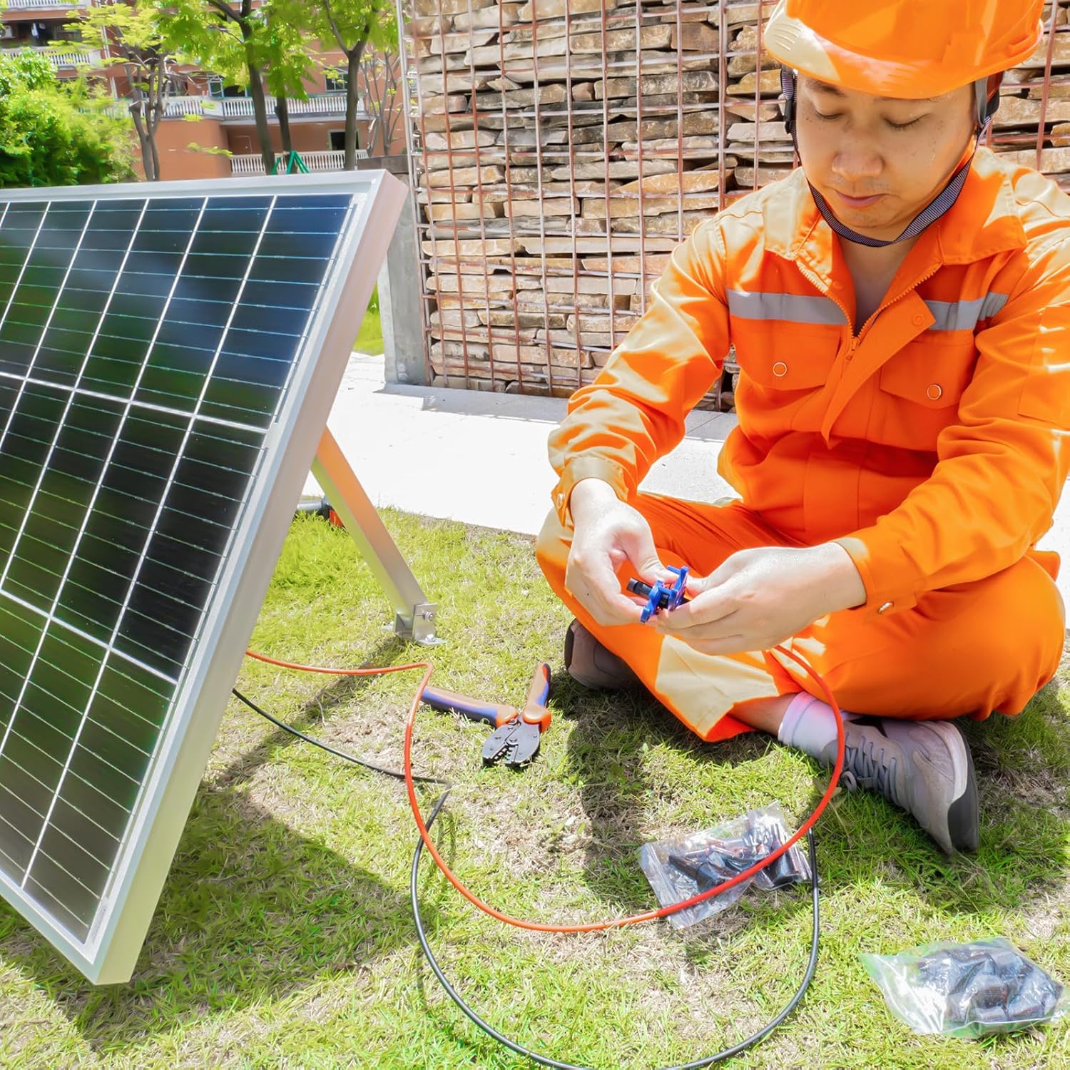 80PCS Solar Connectors, 40 Pairs IP67 Waterproof Solar Panel Connectors with 2 Spanners, Suitable for Solar Wire 14-10 awg.(Without Solar Crimper) - Image 6