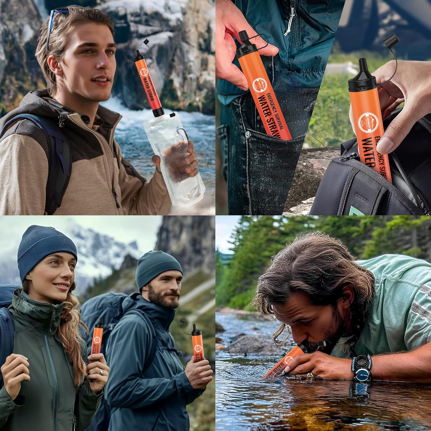 Straw Water Filter 5 Pack – Outdoor Camping & Hiking Survival Gear Kit for Family Use, Ultra-Light Personal Filter Straws for Backpacking, Travel, Bug-Out Bags and Emergency Preparedness - Image 6
