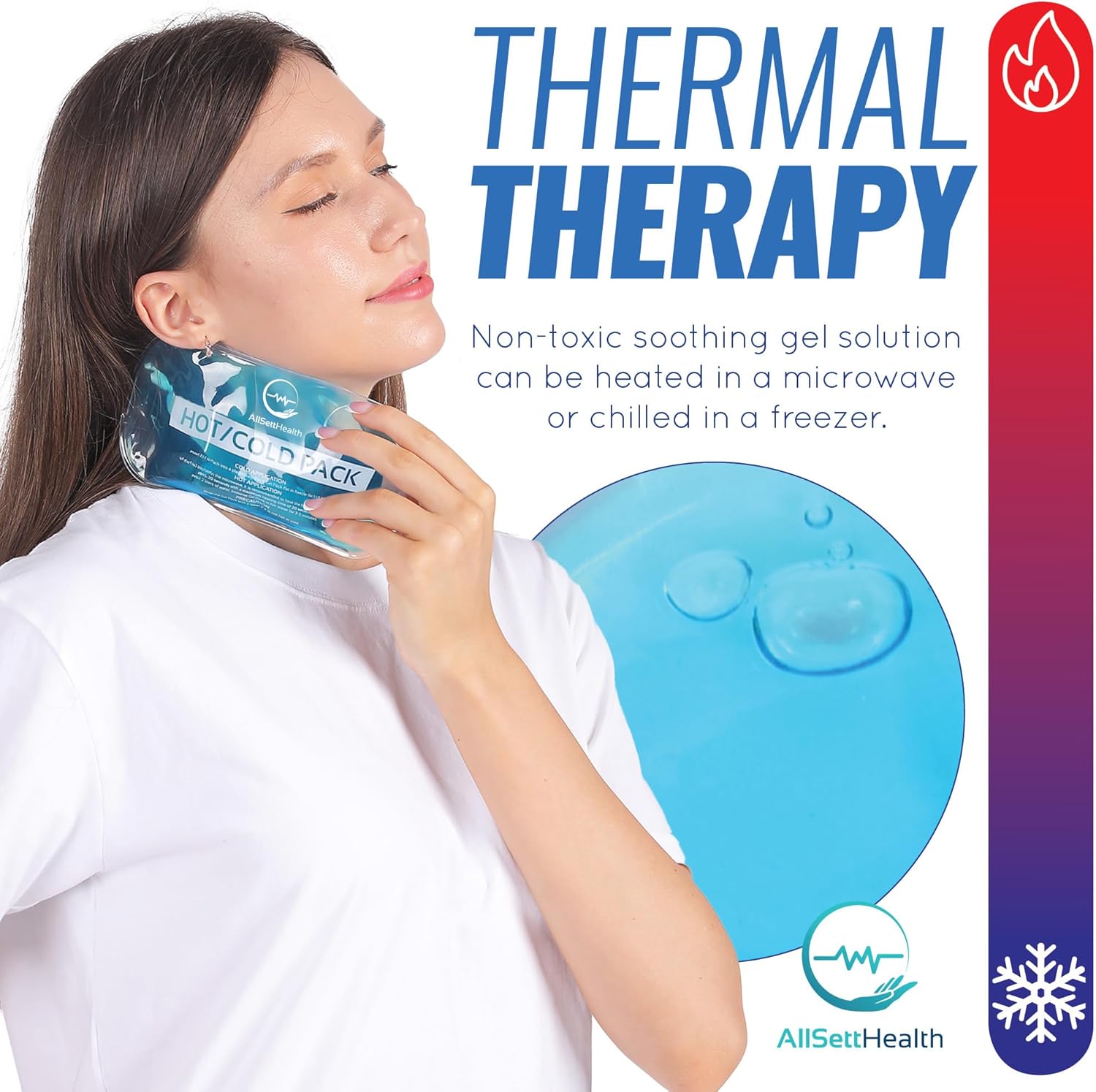 Reusable Hot and Cold Gel Ice Packs for Injuries - Gel Cold Packs for Injuries - Multiple Shapes and Sizes 7 Variety Pack - Image 2