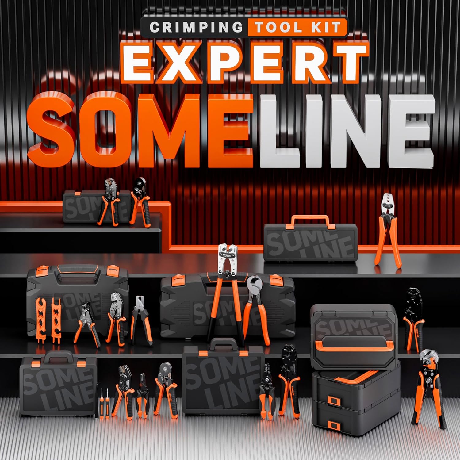 SOMELINE Solar Connector Crimping Tool Kit, 14-10 AWG Crimper for Solar Panel Cables, Tool Kit with 12 Pairs of Solar Connectors and Wrench and Stripper and Crimper, Solar Panel Connectors - Image 9
