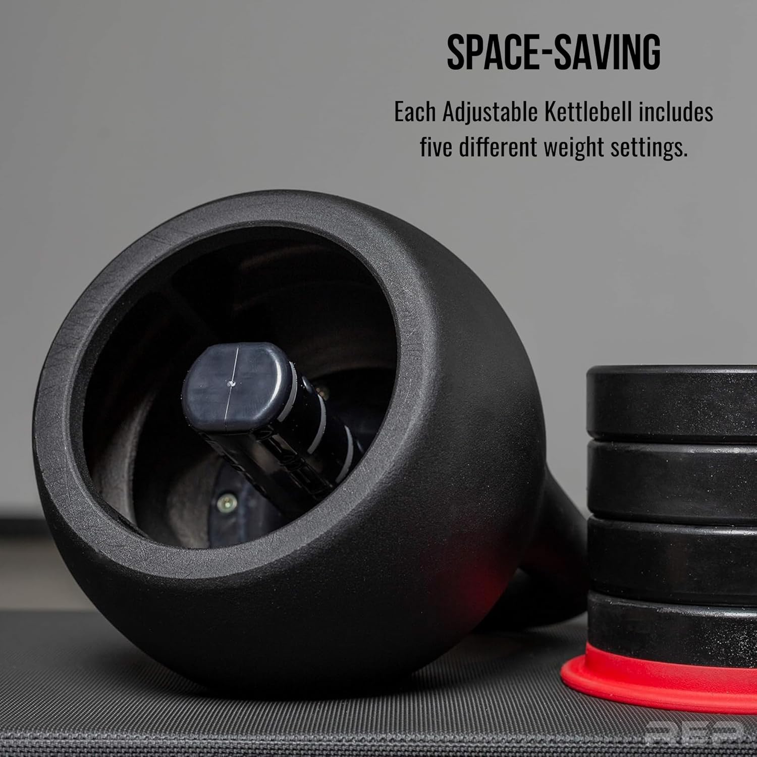 Rep Fitness Adjustable Kettlebell | Weight Set for Home Gym | Strength Training Equipment for Men & Women | Compact Steel Bell with Ergonomic Handle | 20–40 lb (9–18 kg) Variable Options - Image 3