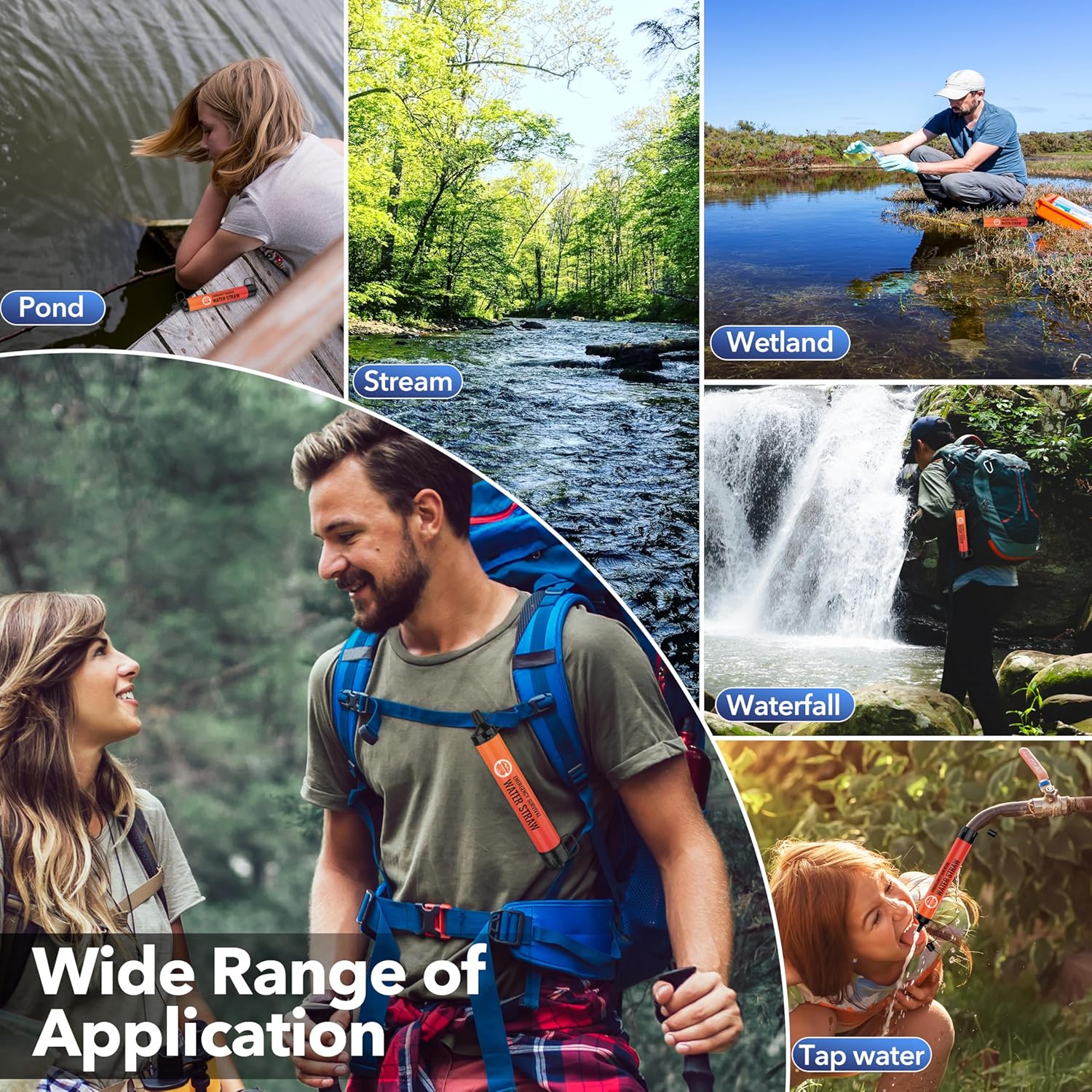 Straw Water Filter 5 Pack – Outdoor Camping & Hiking Survival Gear Kit for Family Use, Ultra-Light Personal Filter Straws for Backpacking, Travel, Bug-Out Bags and Emergency Preparedness - Image 7