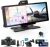 Portable Apple Carplay Screen, 10’’ Car Stereo Wireless Car Play & Android Auto Touch Screen, 4K Dash Cam, 1080P Backup Camera, Mirror Link/Voice Control/Music Play/GPS Navigation
