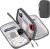 Travel essentials Electronic Cable Organizer Pouch Accessories Carry Case Portable Waterproof Double Layers multifunctional Storage Bag for Cord, Charger, Earphone, Dary Gray, M