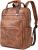 Rcrirth PU Leather Laptop Backpack Women for Travel | 17 Inch Laptop Bag for Women – Large Capacity Teacher Nurse Computer Bag for Work College School (Brown)