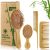 MRD Hair Brush Set, Natural Bamboo Comb Paddle Detangling Hairbrush, Wide-tooth and tail comb No Bristle, suit for Women Men and Kids Thick/Thin/Curly/Dry Hair Gift kit