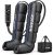 Sequential Leg Compression Massager for Circulation : Full Leg Air Compression Boots for Massage Therapy & Fatigue Relief – 9 Intensity, 6 Modes, 3 Timers for Athletes, Runners, Gym (Medium)