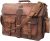 cuero Leather Messenger Bag for Men, 18 Inch Laptop Crossbody, Handmade Leather Shoulder Satchel Bag for Men, Full Grain Business Briefcase for Office/Work/Travel – Vintage Brown
